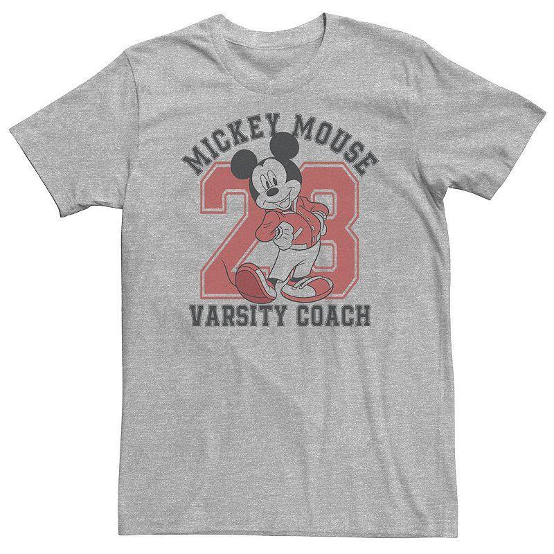 Big & Tall Disney Mickey Mouse Varsity Coach Tee, Men's,  Product Image