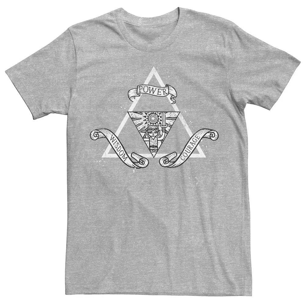 Men's Nintendo Zelda Power Wisdom Courage The Triforce Tee,  Product Image