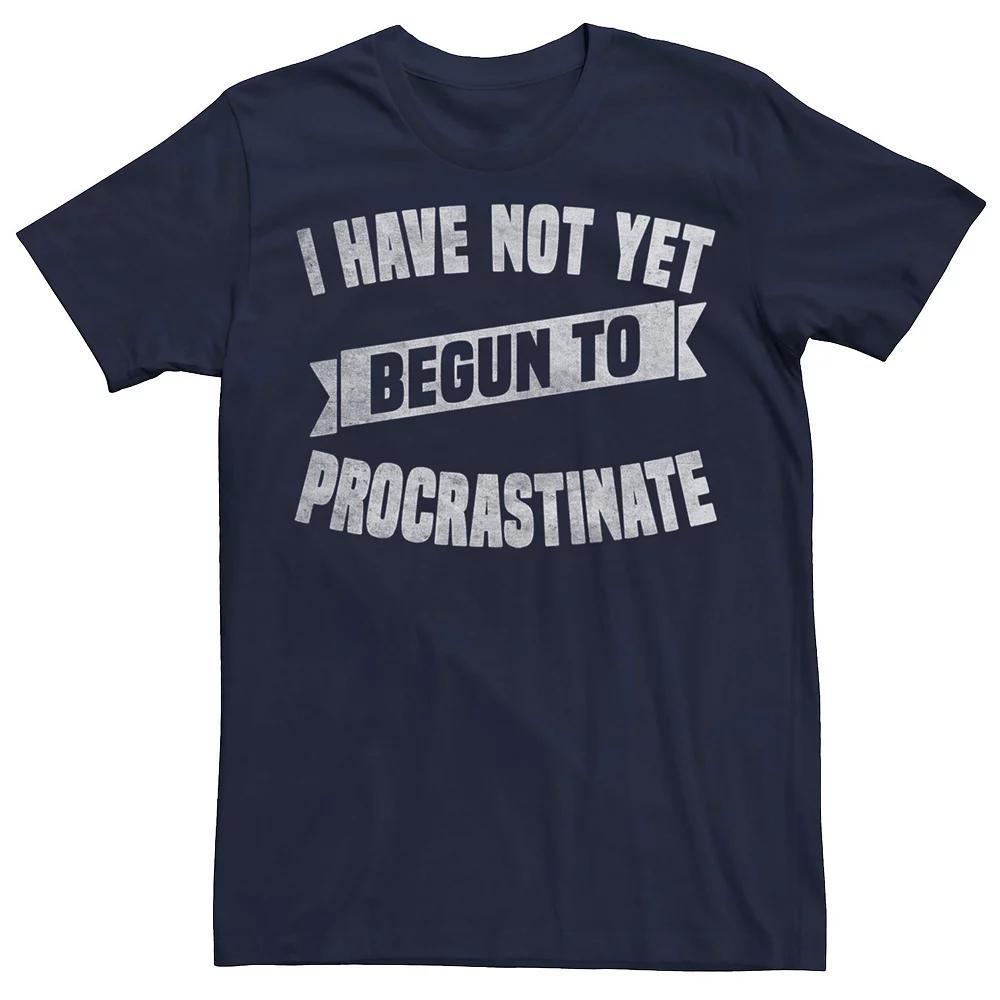 Men's I Have Not Yet Begun To Procrastinate Tee, Size: XXL, Blue Product Image