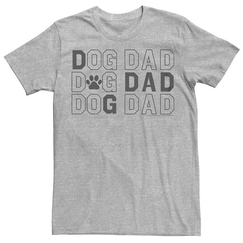 Men's Dog Dad Text Stack Graphic Tee,  Product Image