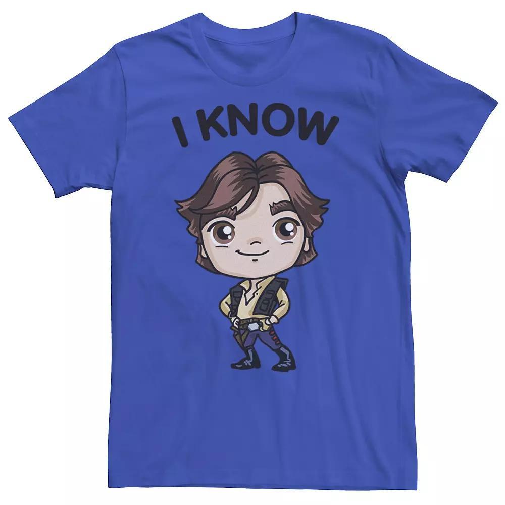 Men's Star Wars Han Solo Cartoon "I Know" Graphic Tee,  Product Image