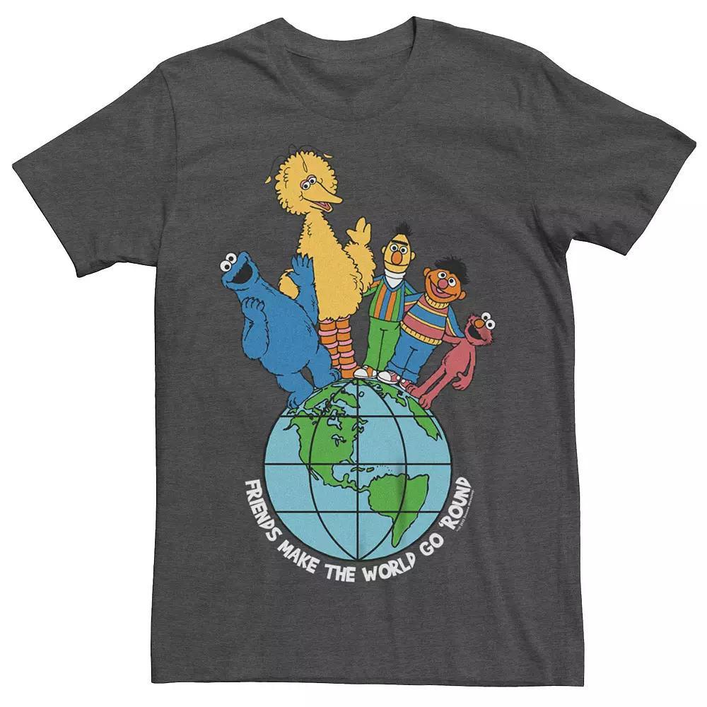 Big & Tall Sesame Street Friends Make The World Go Round Tee, Men's,  Product Image