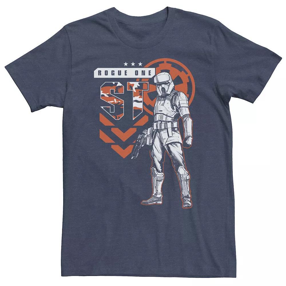 Big & Tall Star Wars Trooper 3 Star Profile Tee, Men's, Size: 4XL Tall, Navy Grey Product Image