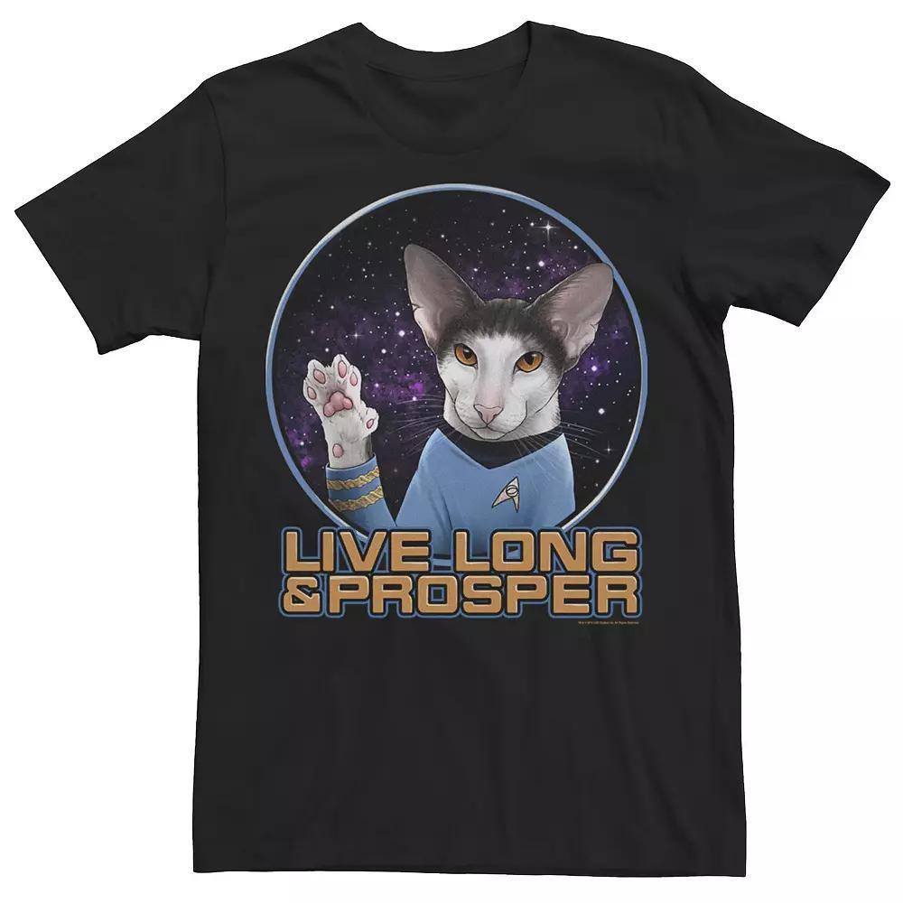 Men's Star Trek Original Series Spock Cat Prosper Tee, Size: XL, Black Product Image