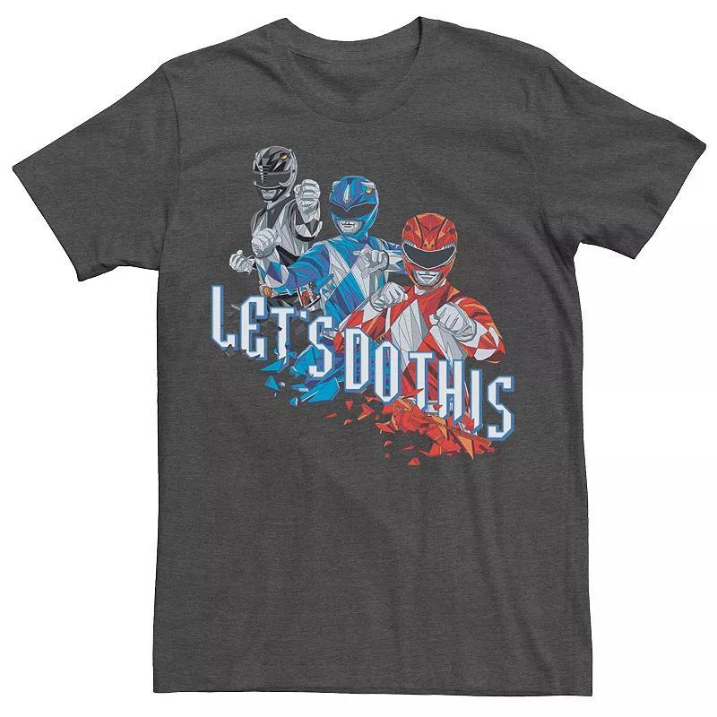 Men's Power Rangers Let's Do This Group Shot Tee, Size: XXL, Grey Heather Product Image