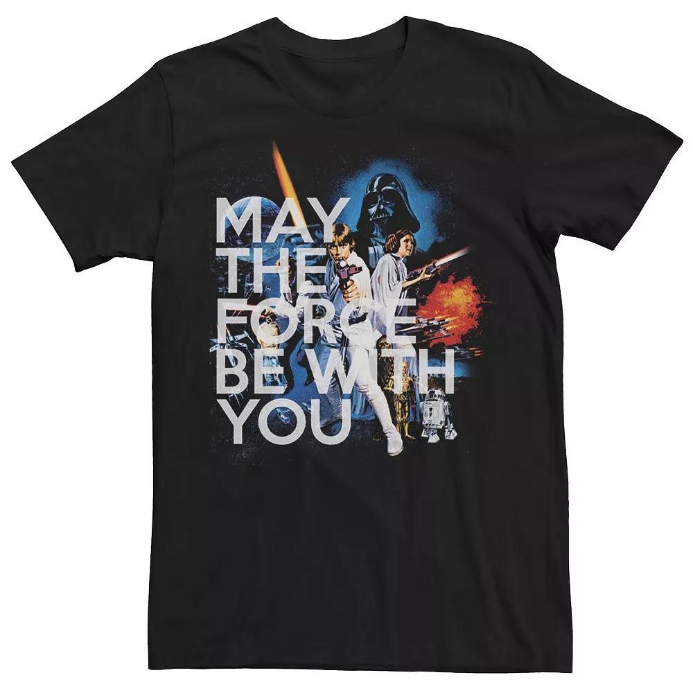 Men's Star Wars May The Force Be With You Tee, Size: Large, Black Product Image