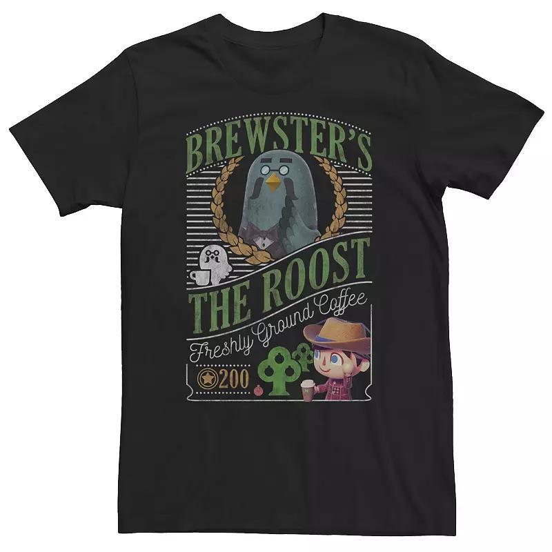 Big & Tall Nintendo Animal Crossing Brewster's The Roost Tee, Men's, Size: 3XL, Black Product Image