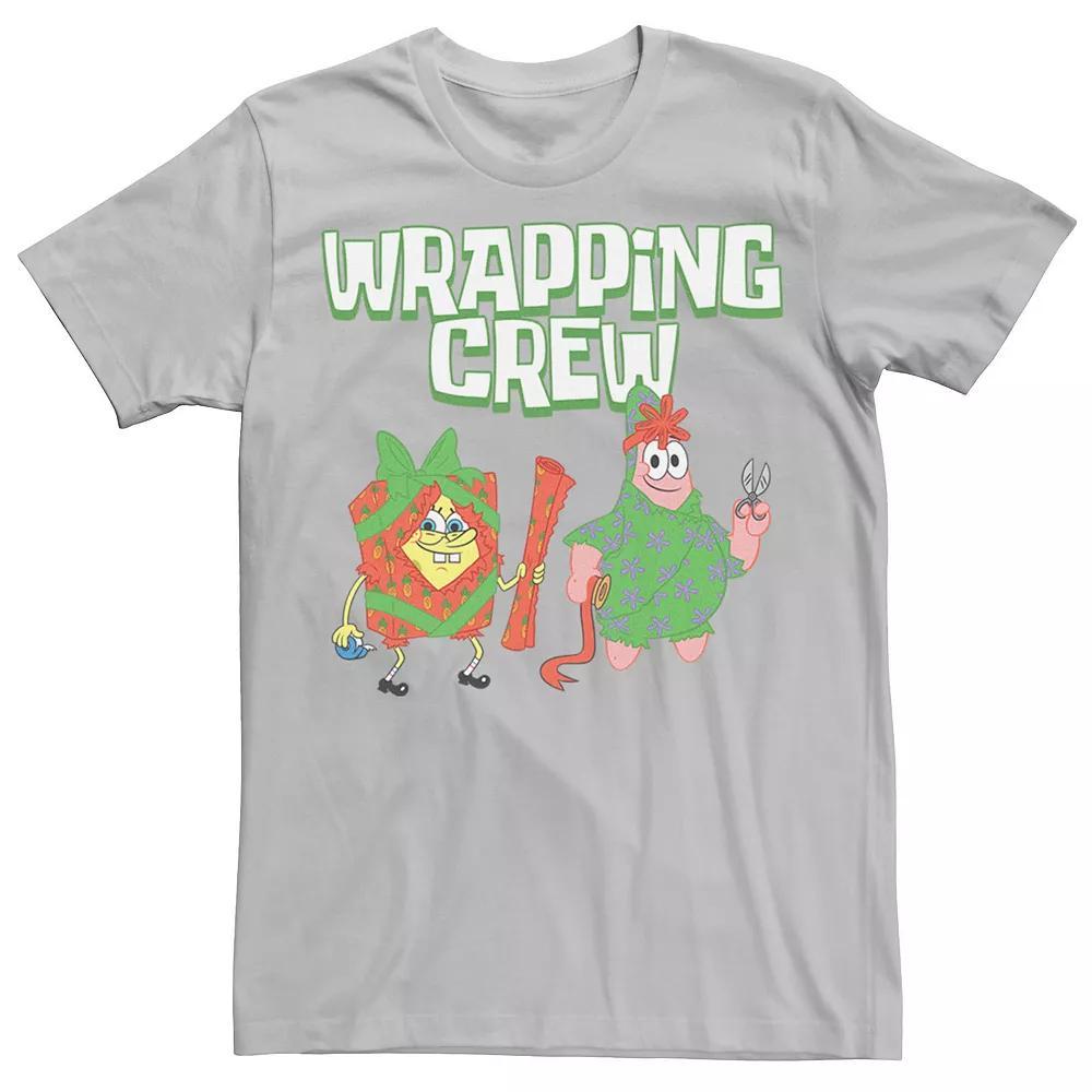 Men's Spongebob Squarepants Patrick Wrapping Crew Tee, Size: 3XL, Athletic Grey Product Image