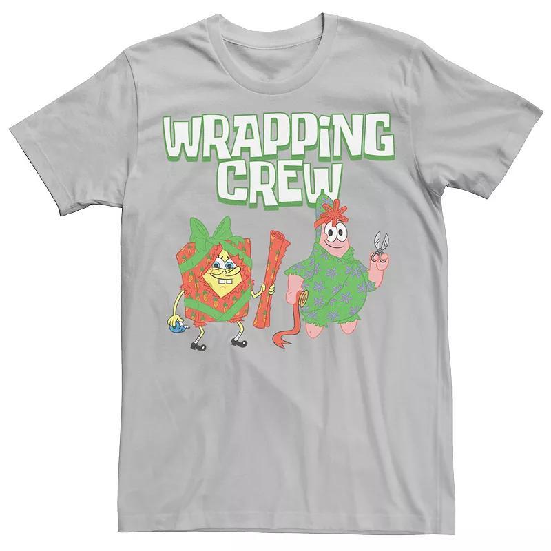 Men's Spongebob Squarepants Patrick Wrapping Crew Tee, Size: 3XL, Athletic Grey Product Image