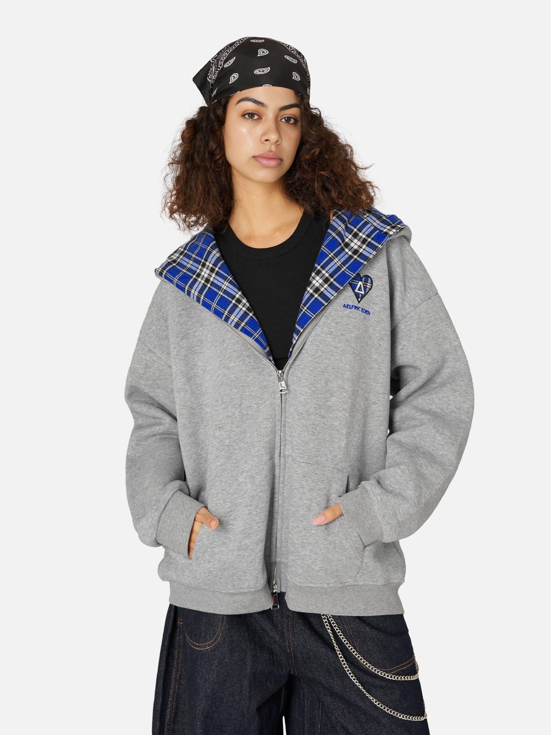 Aelfric Eden Oversized Plaid Hoodie Product Image