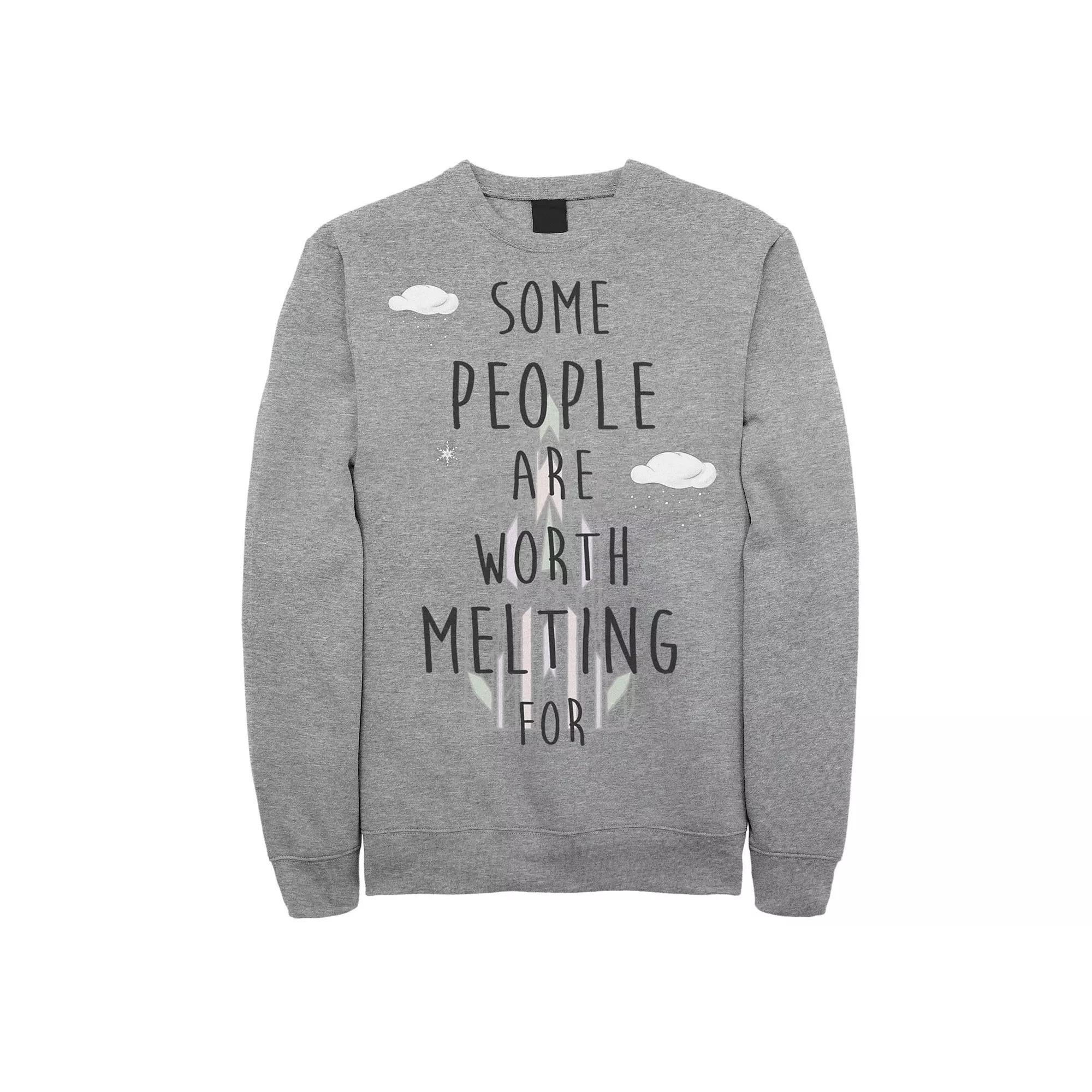 Men's Disney's Frozen Worth Melting For Sweatshirt,  Product Image