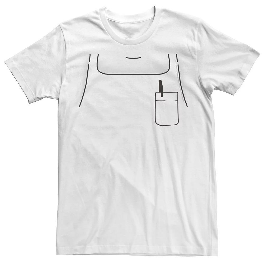 Men's Bob's Burgers Bob's Apron Tee, Size: Large, White Product Image
