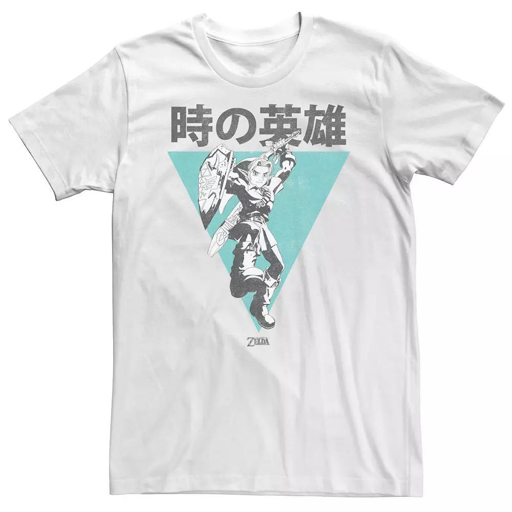Big & Tall Nintendo Legend Of Zelda Link Kanji Triangle Poster Tee, Men's,  Product Image