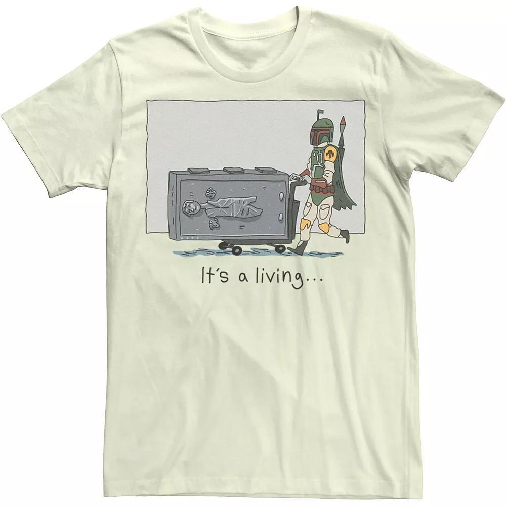 Men's Star Wars Boba Fett It's A Living Doodle Tee, Size: Medium, White Product Image