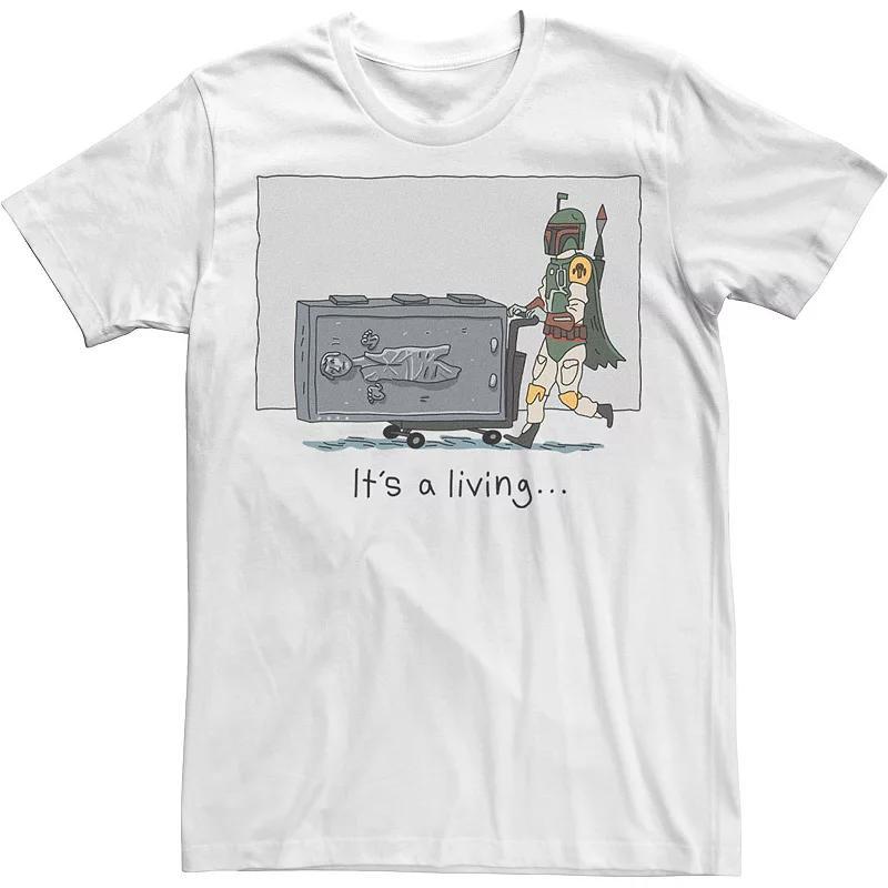 Men's Star Wars Boba Fett It's A Living Doodle Tee, Size: Medium, White Product Image