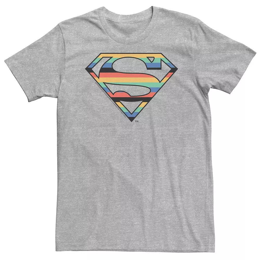 Big & Tall DC Comics Superman Retro Logo Tee, Men's, Size: 4XL, Athletic Grey Product Image