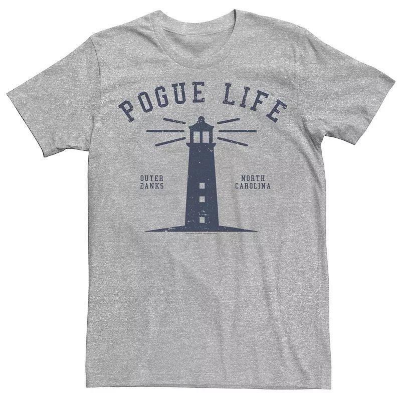 Men's Outer Banks Pogue Life Lighthouse Design Tee, Size: XS, Athletic Grey Product Image