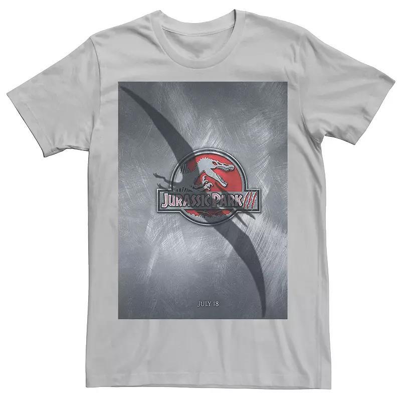 Men's Jurassic Park 3 Movie Poster Pterodactyl Tee, Size: 3XL, Navy Grey Product Image