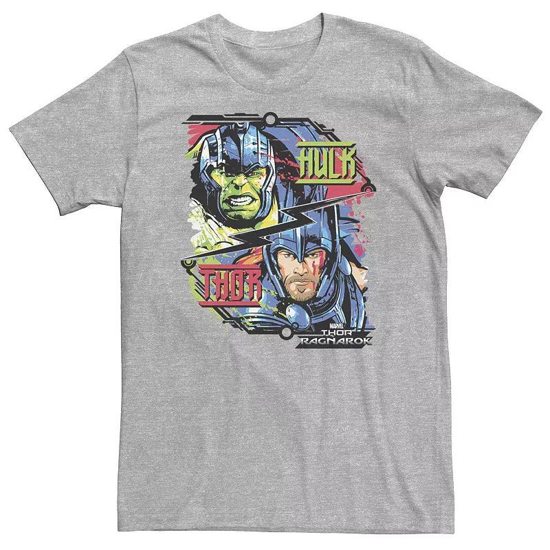 Big & Tall Marvel Thor Ragnarok Hulk Champ Versus God of Thunder Tee, Men's, Size: 4XL, Athletic Grey Product Image