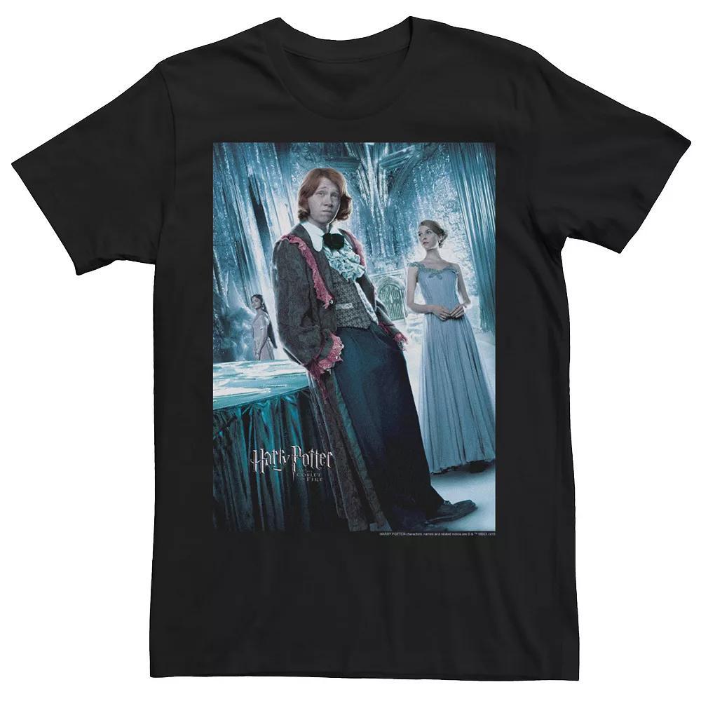 Men's Harry Potter Goblet Of Fire Ron And Hermoine Yule Ball Movie Poster Graphic Tee, Size: Large, Black Product Image