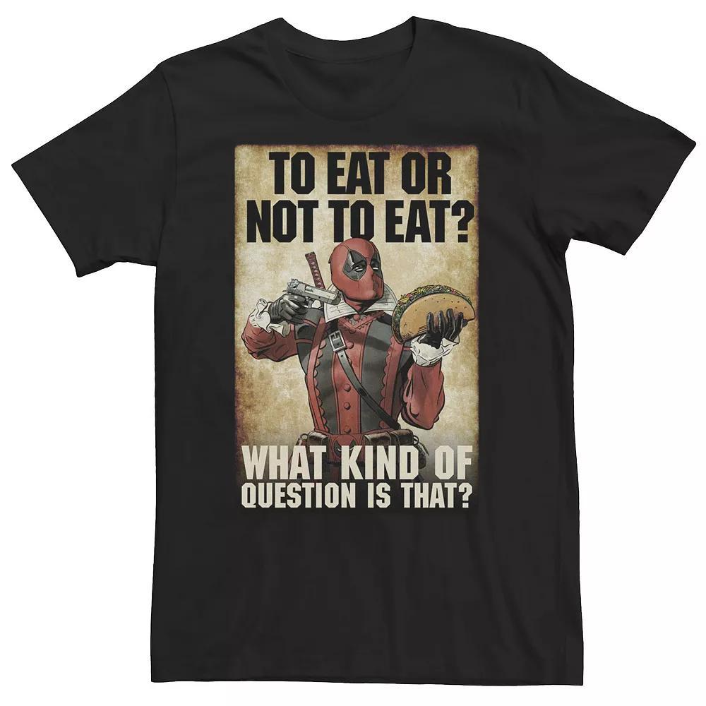 Big & Tall Marvel Deadpool "To Eat Or Not To Eat?" Tee, Men's,  Product Image
