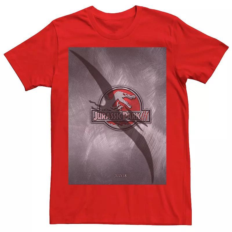 Men's Jurassic Park 3 Movie Poster Pterodactyl Tee, Size: 3XL, Navy Grey Product Image