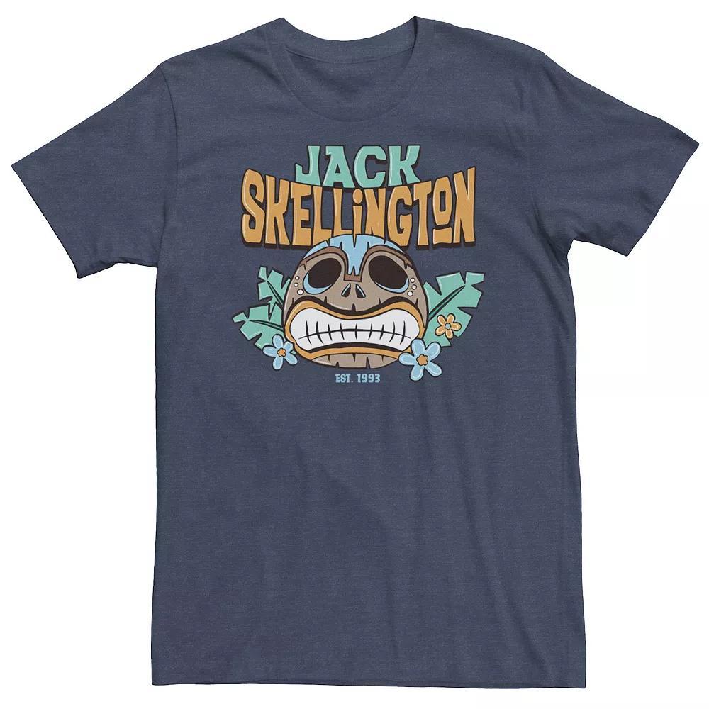 Big & Tall Disney The Nightmare Before Christmas Jack Skellington Tiki Face Tee, Men's, Size: XL Tall, Navy Grey Product Image