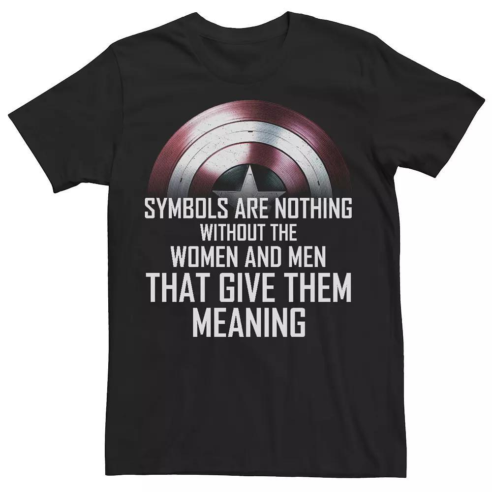 Men's Marvel Falcon & Winter Soldier Symbols Are Nothing Shield Tee, Size: Medium, Black Product Image