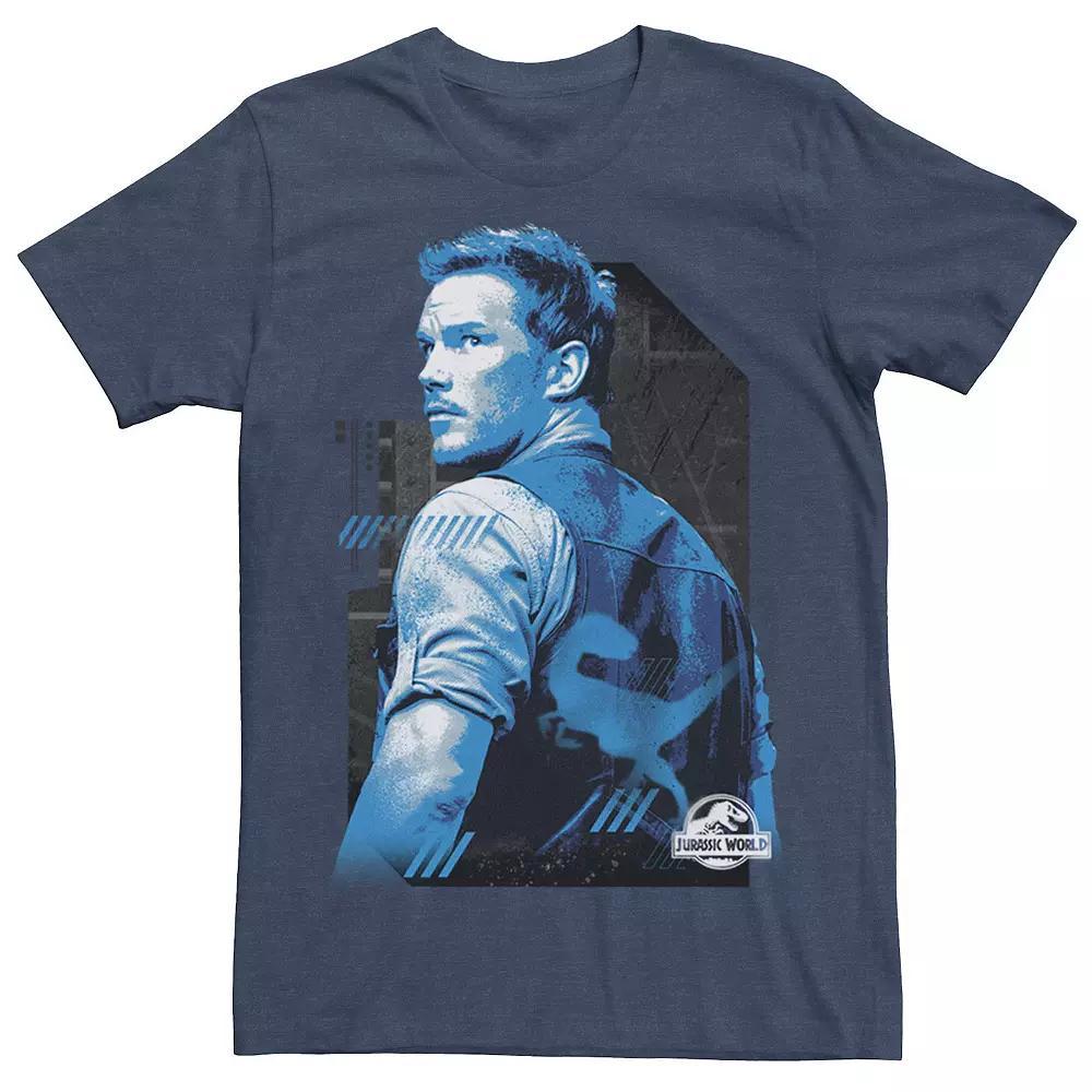 Men's Jurassic World Owen Blue Tone Portrait Tee,  Product Image