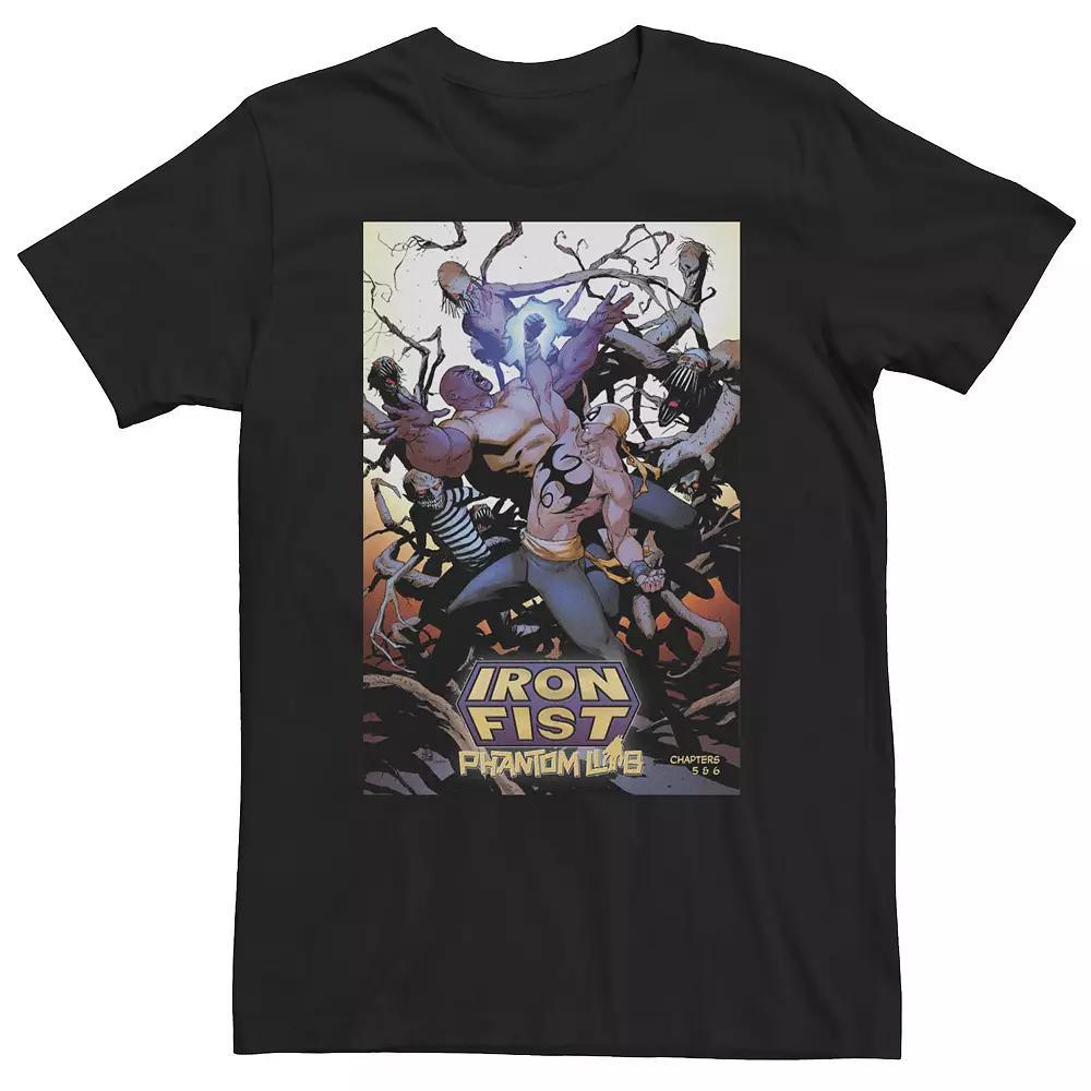 Big & Tall Marvel Iron Fist Land of The Dead Comic Cover Tee, Men's, Size: 5XL, Black Product Image