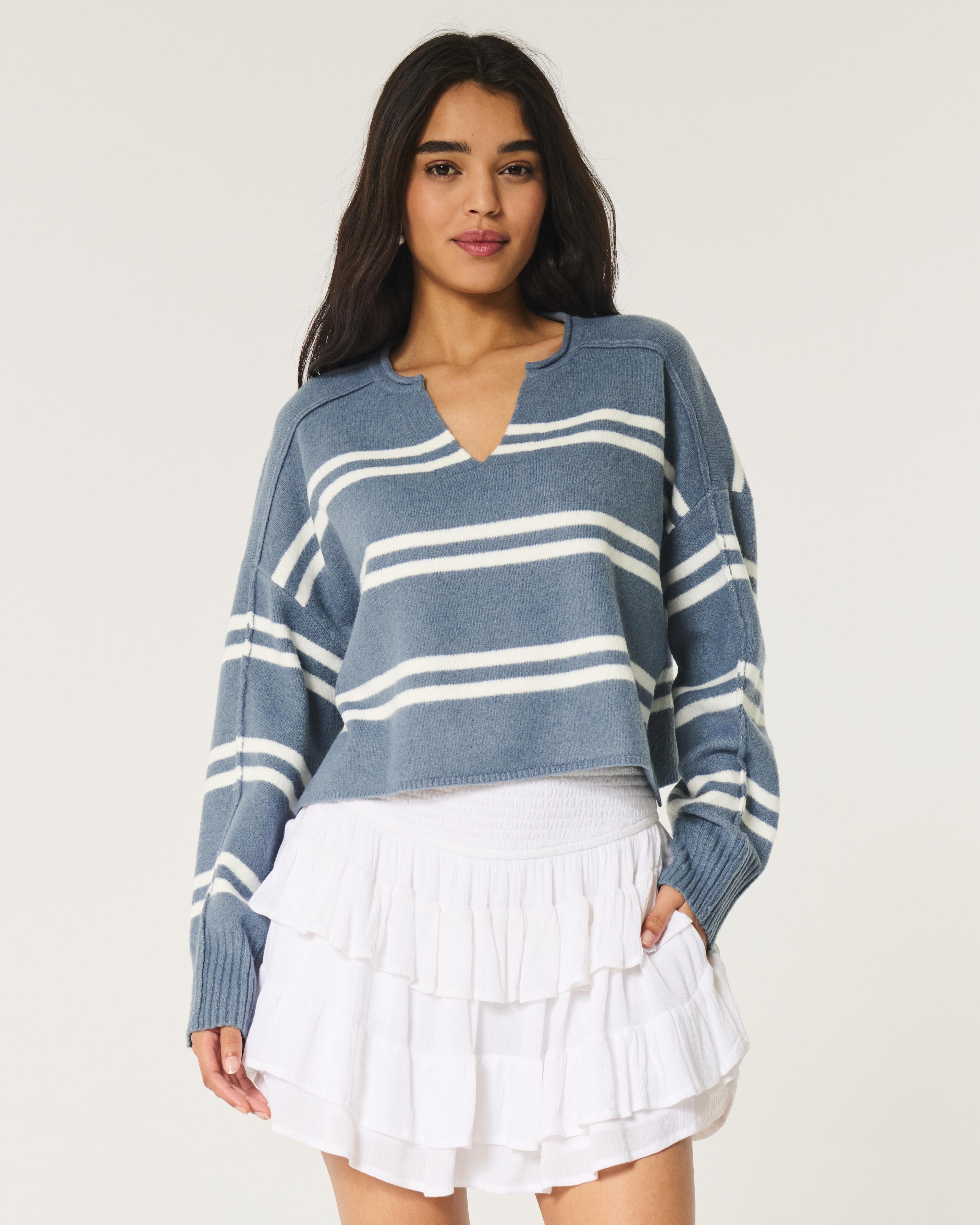 Hollister Comfy Cloud Boxy Notch-Neck Sweater Product Image