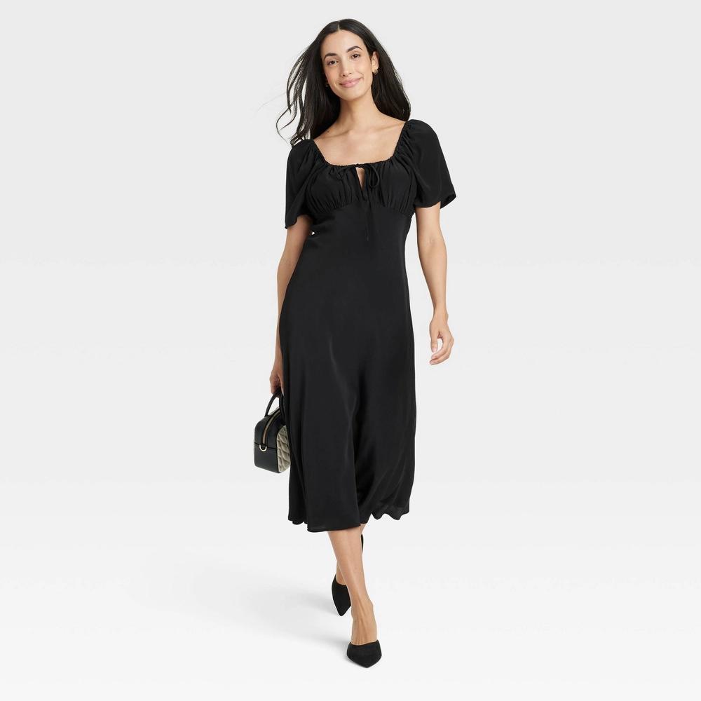 Womens Midi Sundress - A New Day Black M Product Image