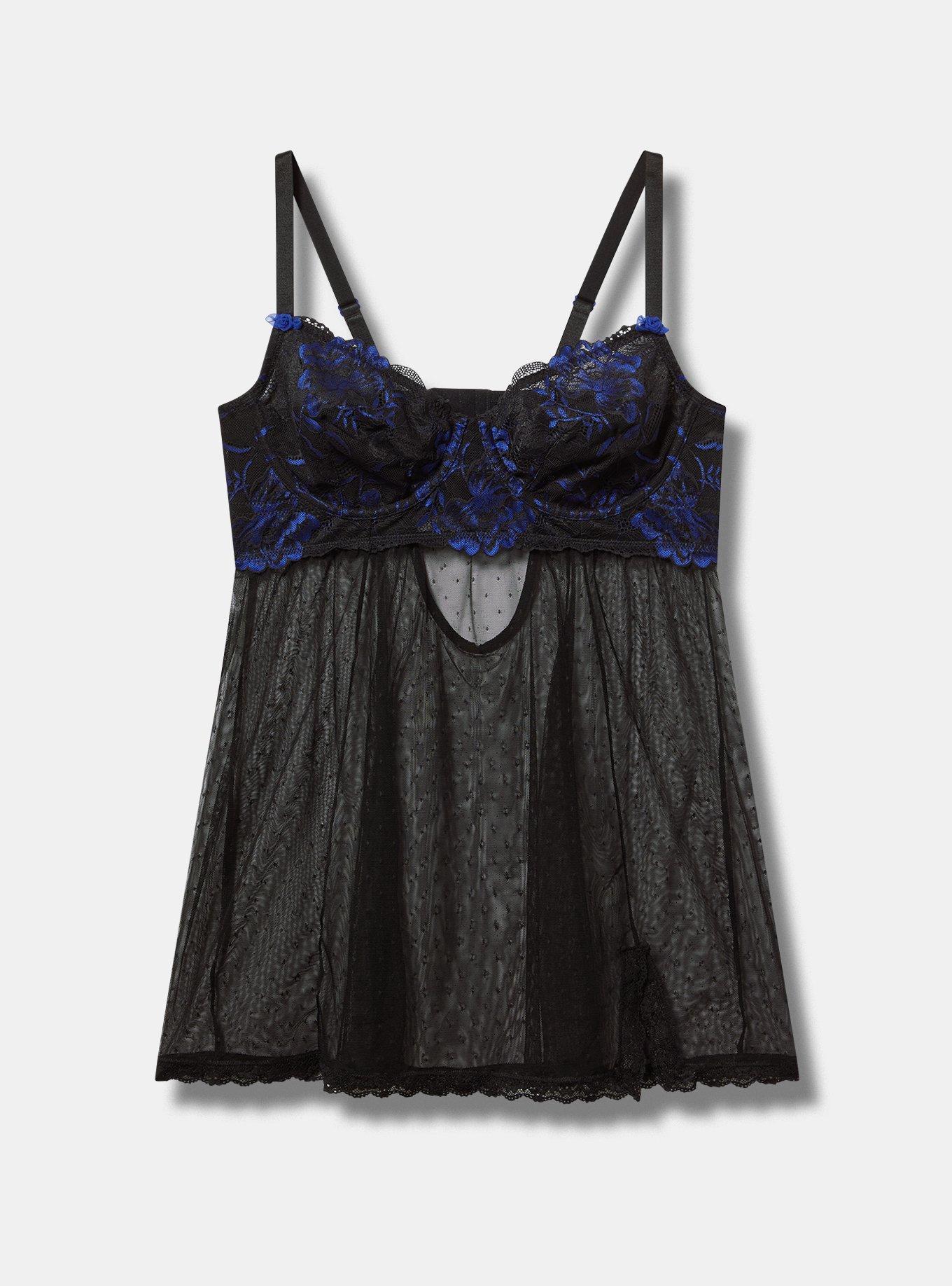 Lace Underwire Point D'Esprit Babydoll Product Image