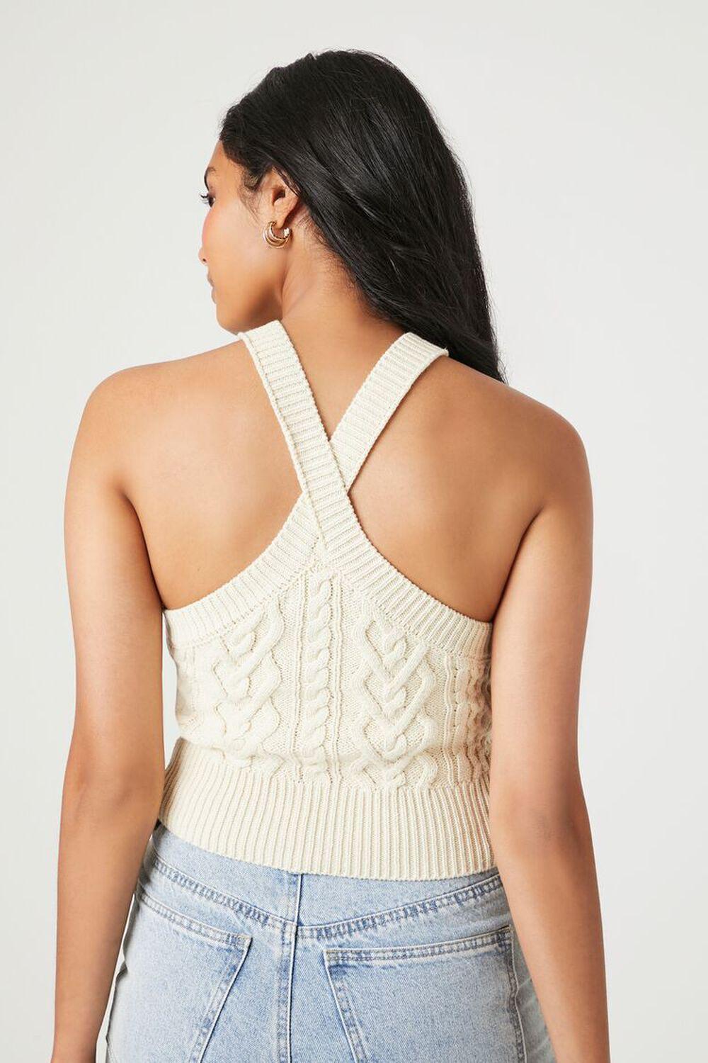 Cable Knit Halter Crop Top | Forever 21 Product Image