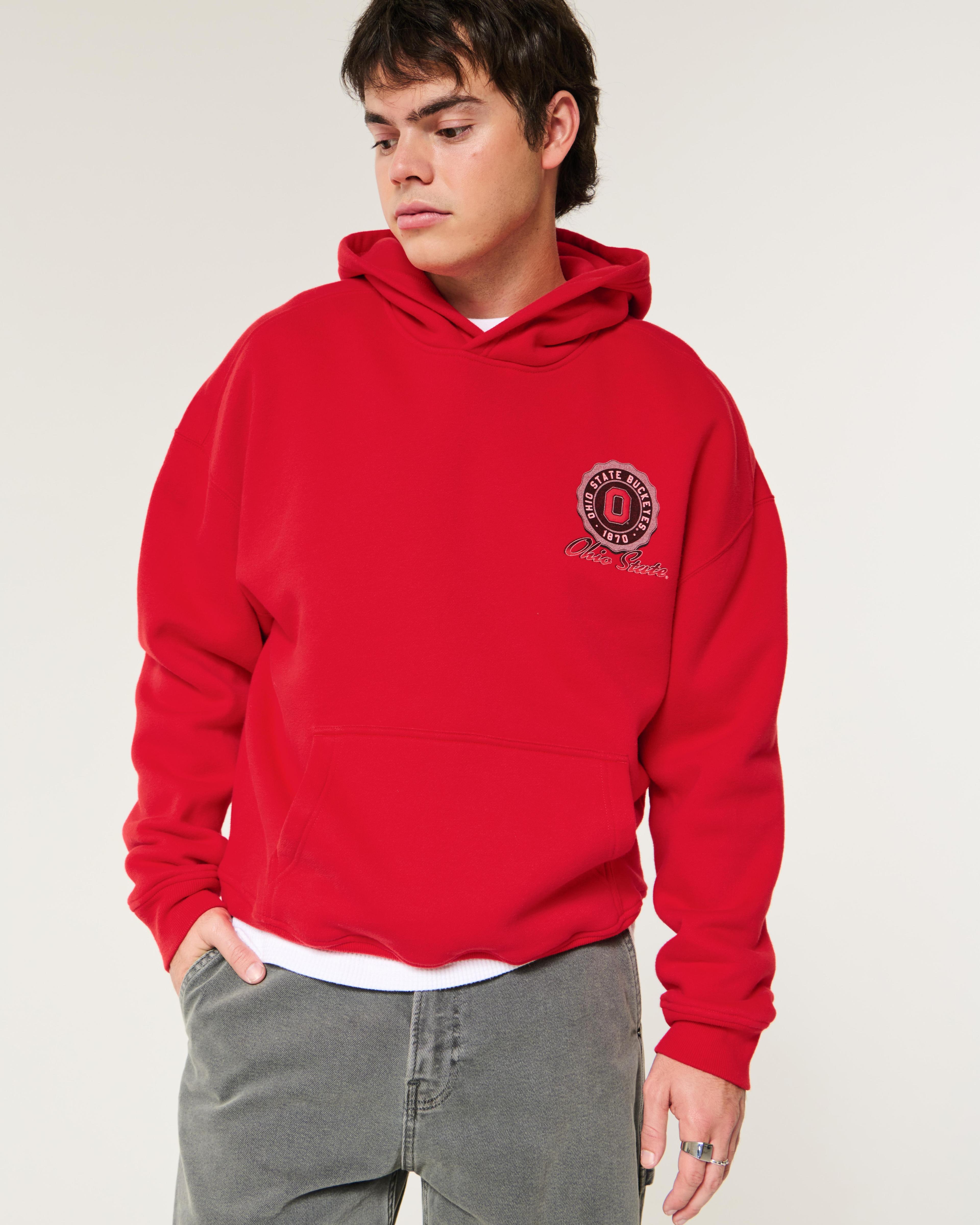 Boxy Ohio State Buckeyes Graphic Hoodie Product Image