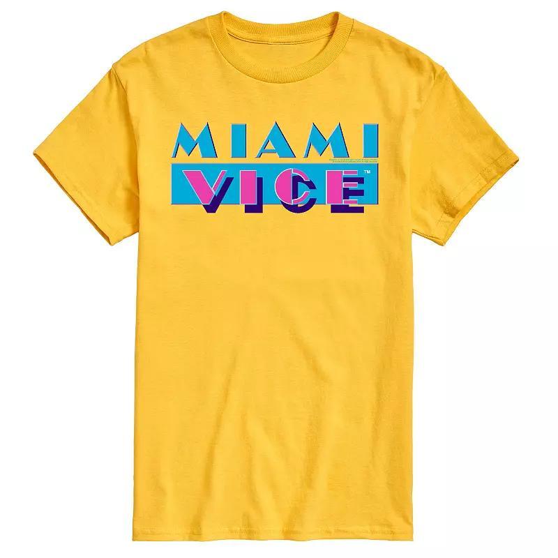 Men's Miami Vice Logo Tee, Size: Large, Yellow Product Image