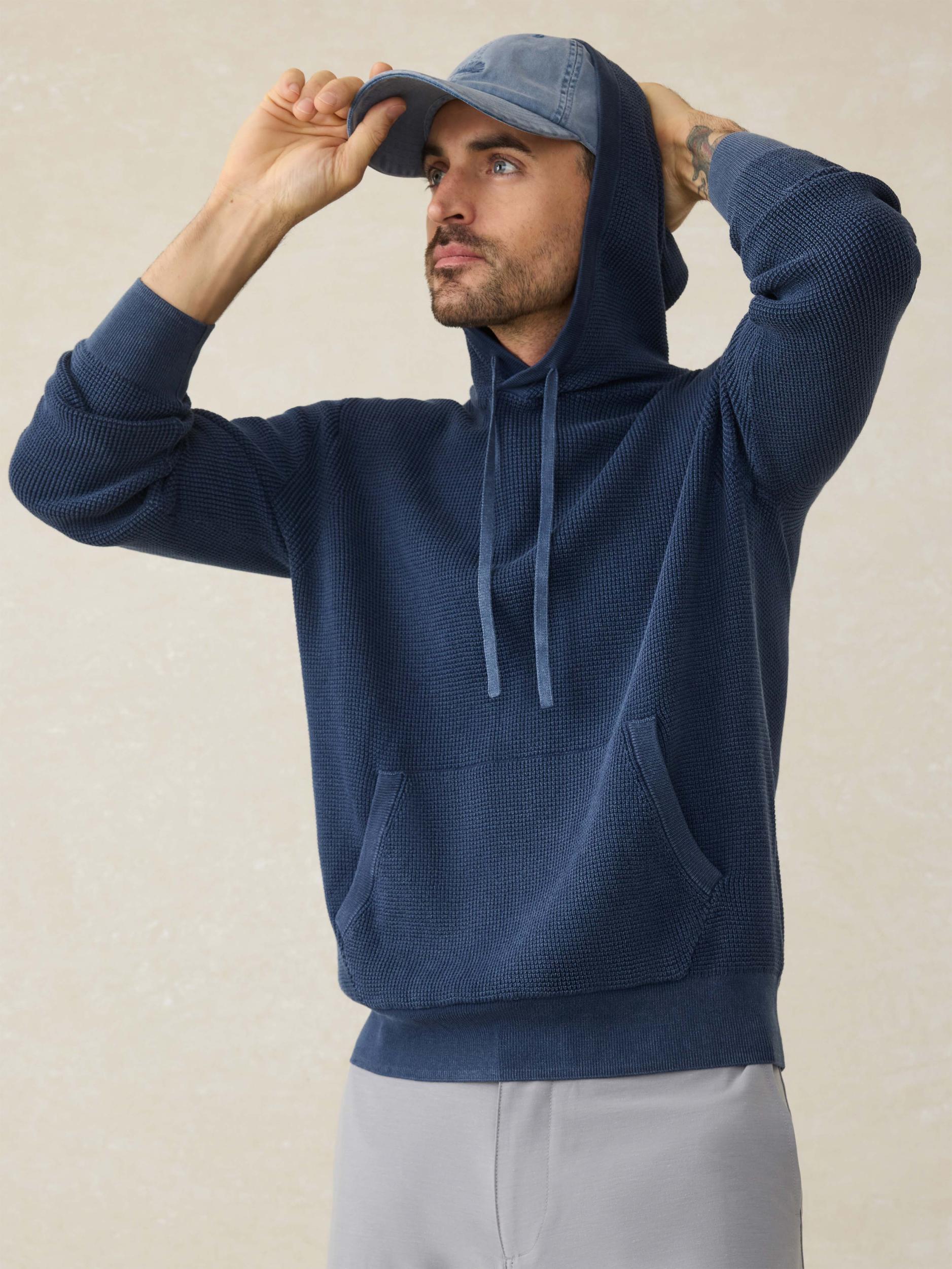 Sunwashed Sweater Hoodie - Blue Nights Male Product Image