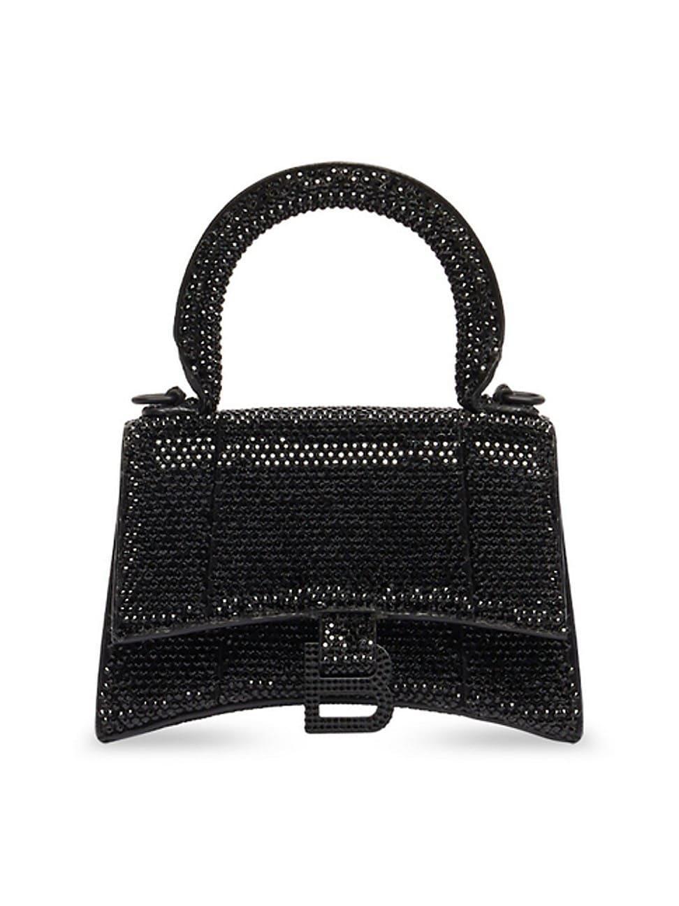 Womens Hourglass Mini Handbag With Chain And Rhinestones Product Image