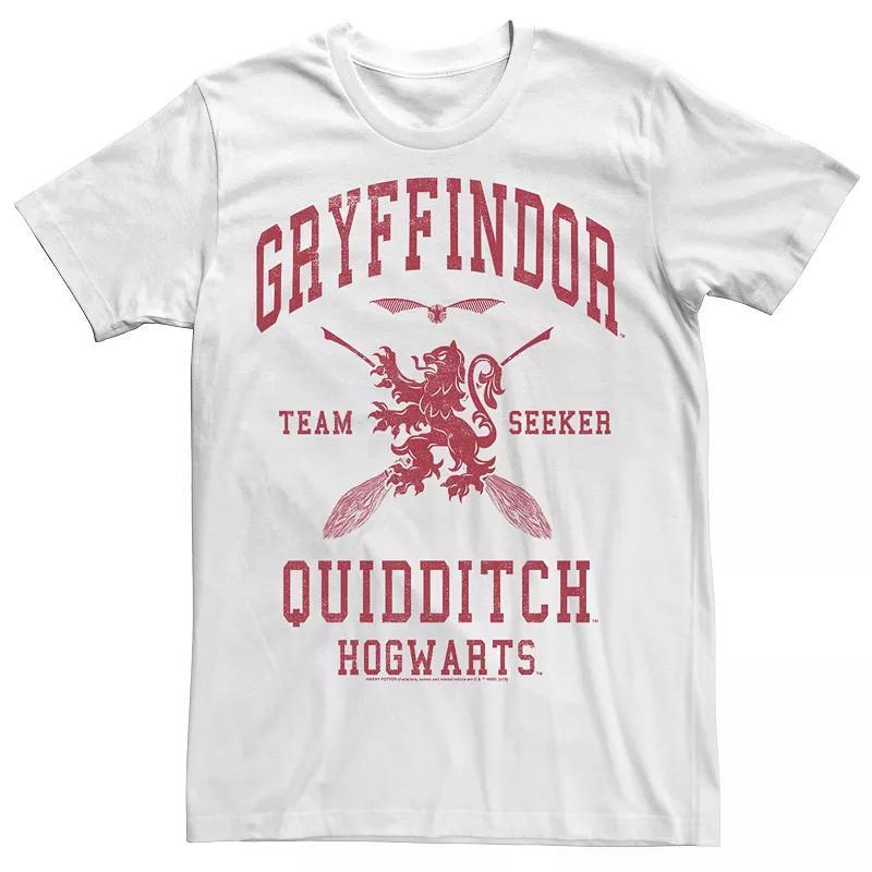 Men's Harry Potter Quidditch Gryffindor Seeker Red Text Tee,  Product Image