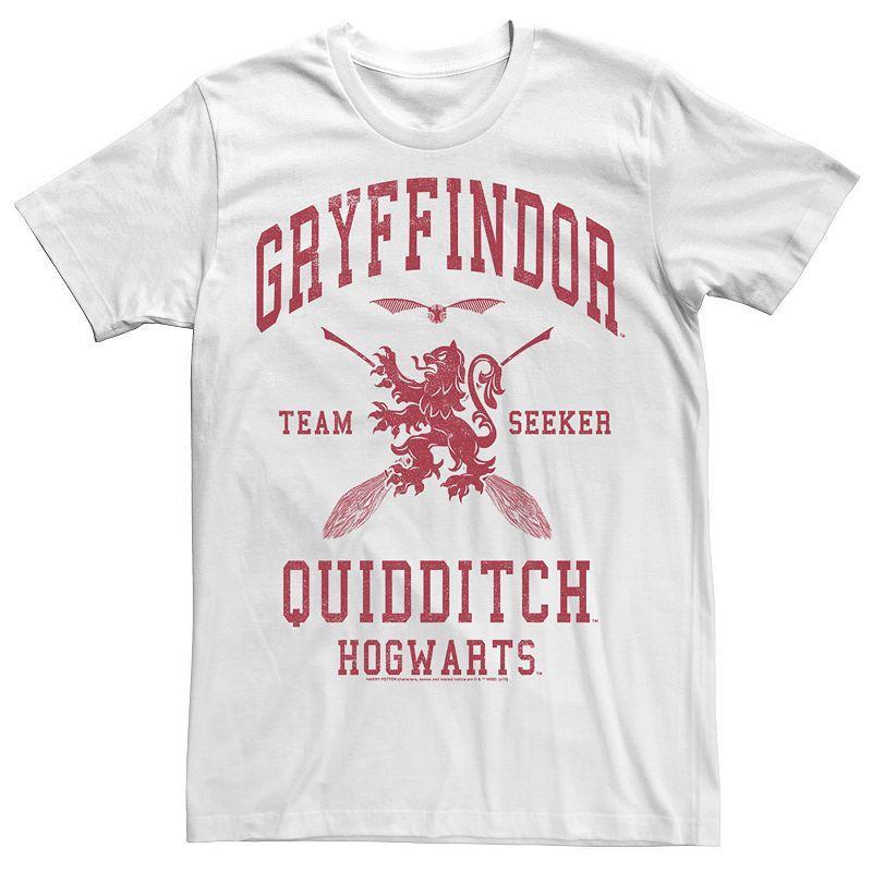 Men's Harry Potter Quidditch Gryffindor Seeker Red Text Tee,  Product Image