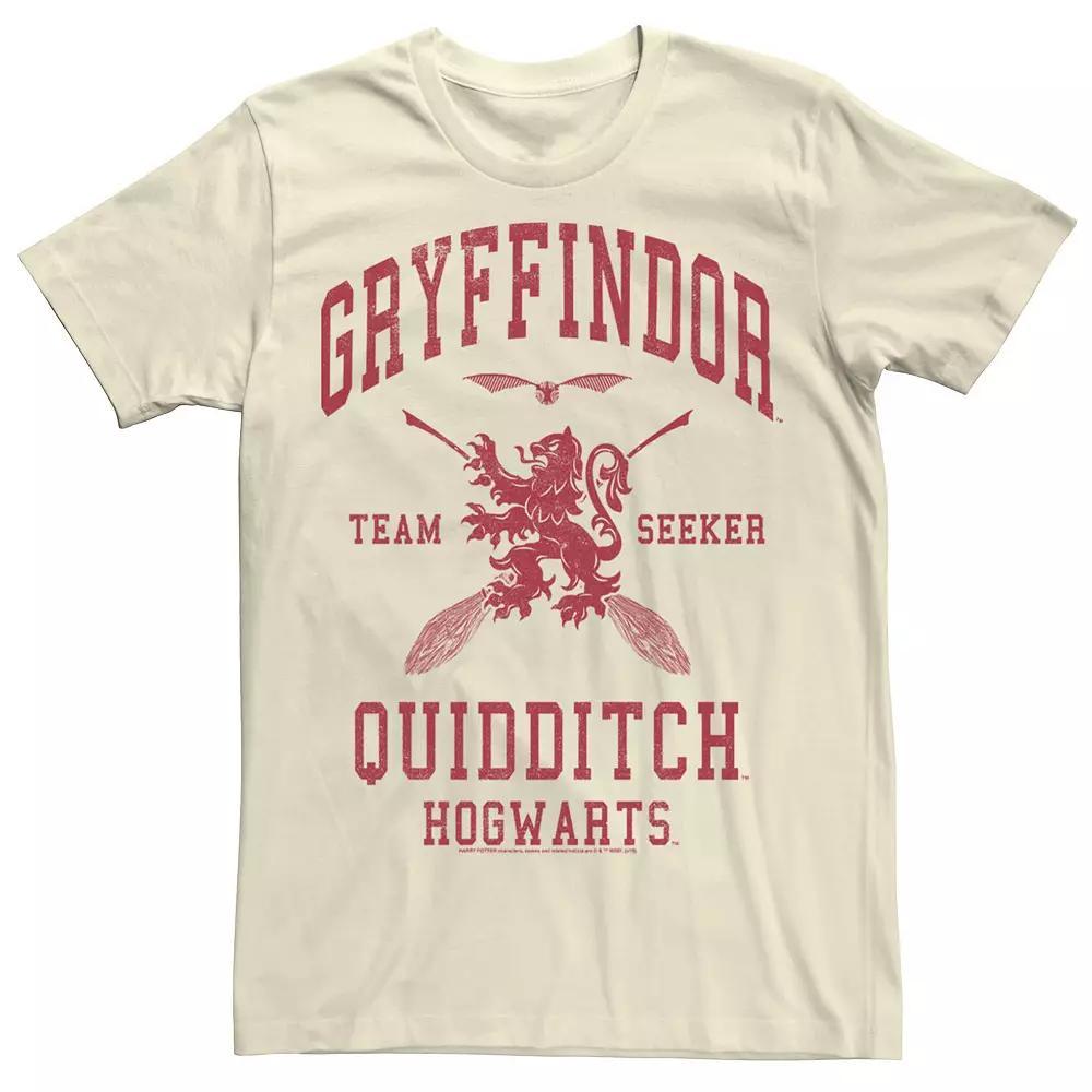 Men's Harry Potter Quidditch Gryffindor Seeker Red Text Tee,  Product Image