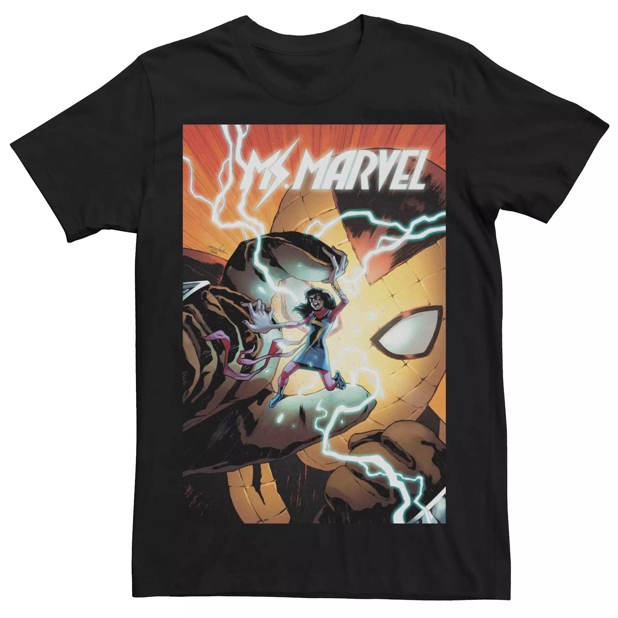 Men's Ms. Marvel Lightning Comic Cover Tee,  Product Image
