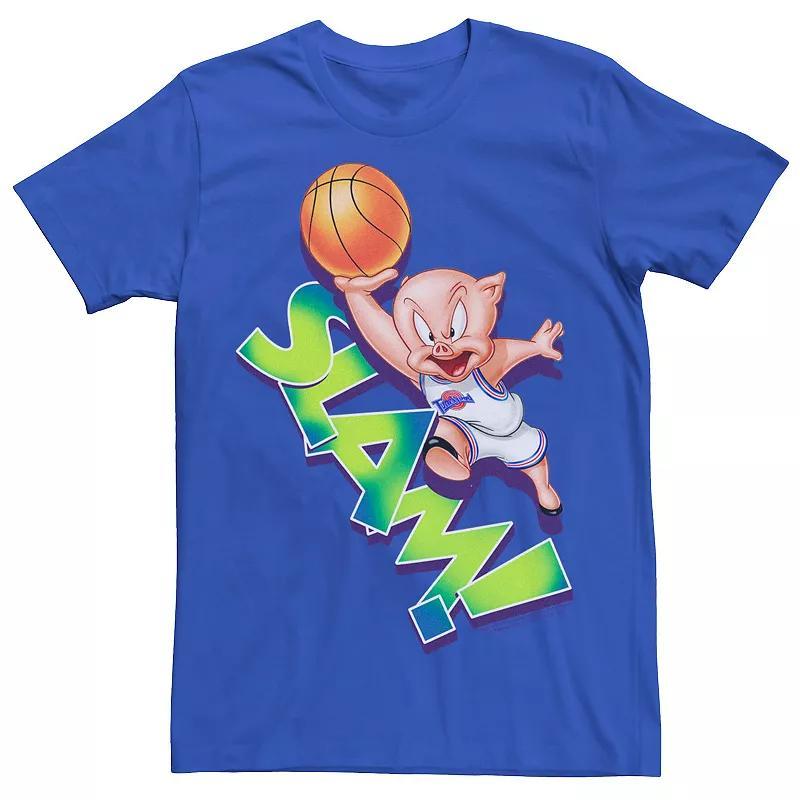 Men's Space Jam Porky The Pig Slam Tee, Size: Medium, Royal Product Image