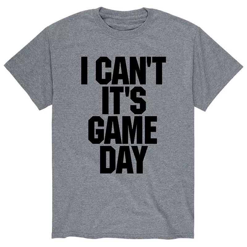 Mens I Cant Its Gameday Tee Athletic Grey Product Image