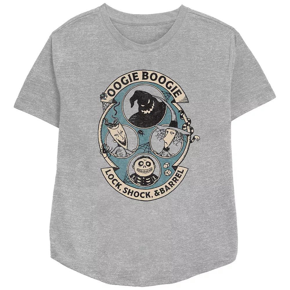 Disney's The Nightmare Before Christmas Oogie Boogie Lock, Shock, & Barrel Women's Relaxed Fit Graphic Tee,  Product Image