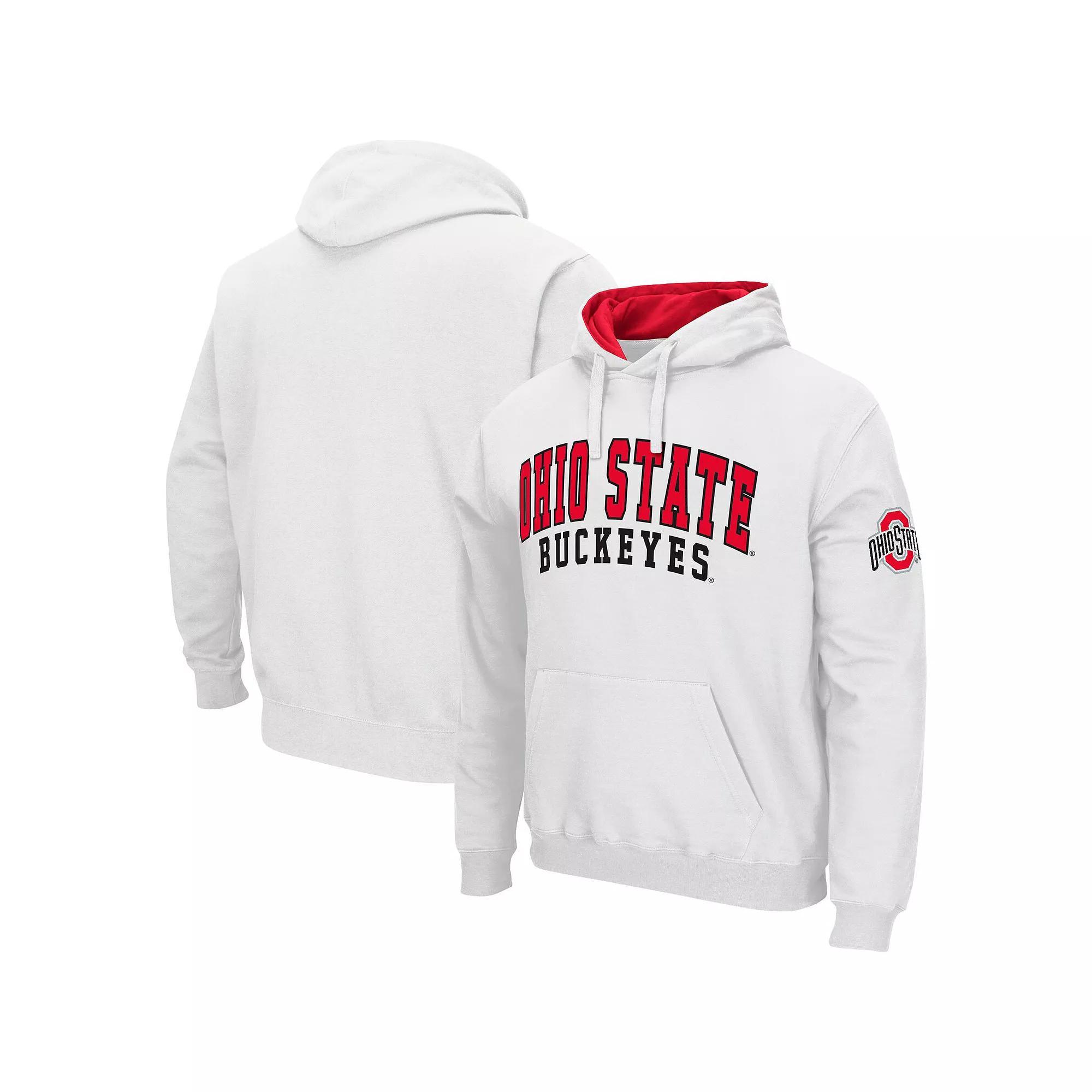 Men's Colosseum White Ohio State Buckeyes Double Arch Pullover Hoodie,  Product Image