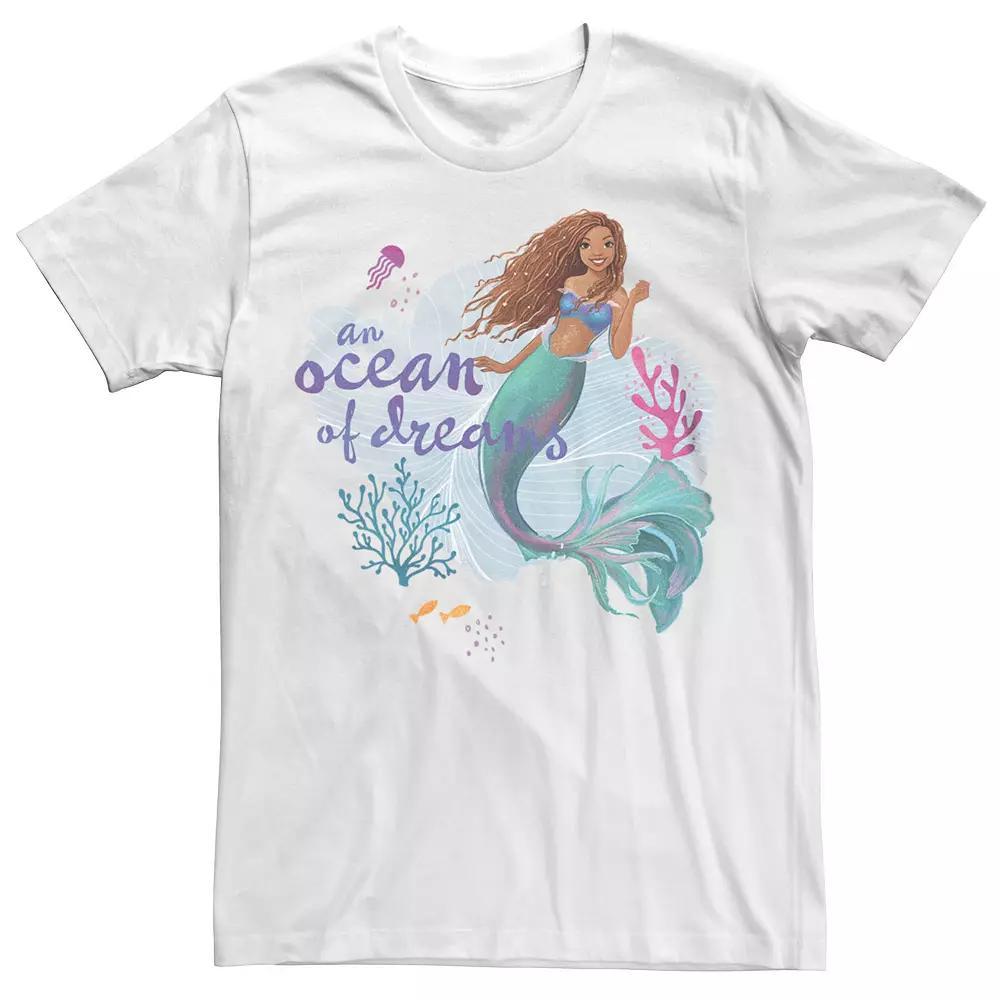 Disney's The Little Mermaid Big & Tall Live Action Ariel An Ocean Of Dreams Graphic Tee, Men's,  Product Image
