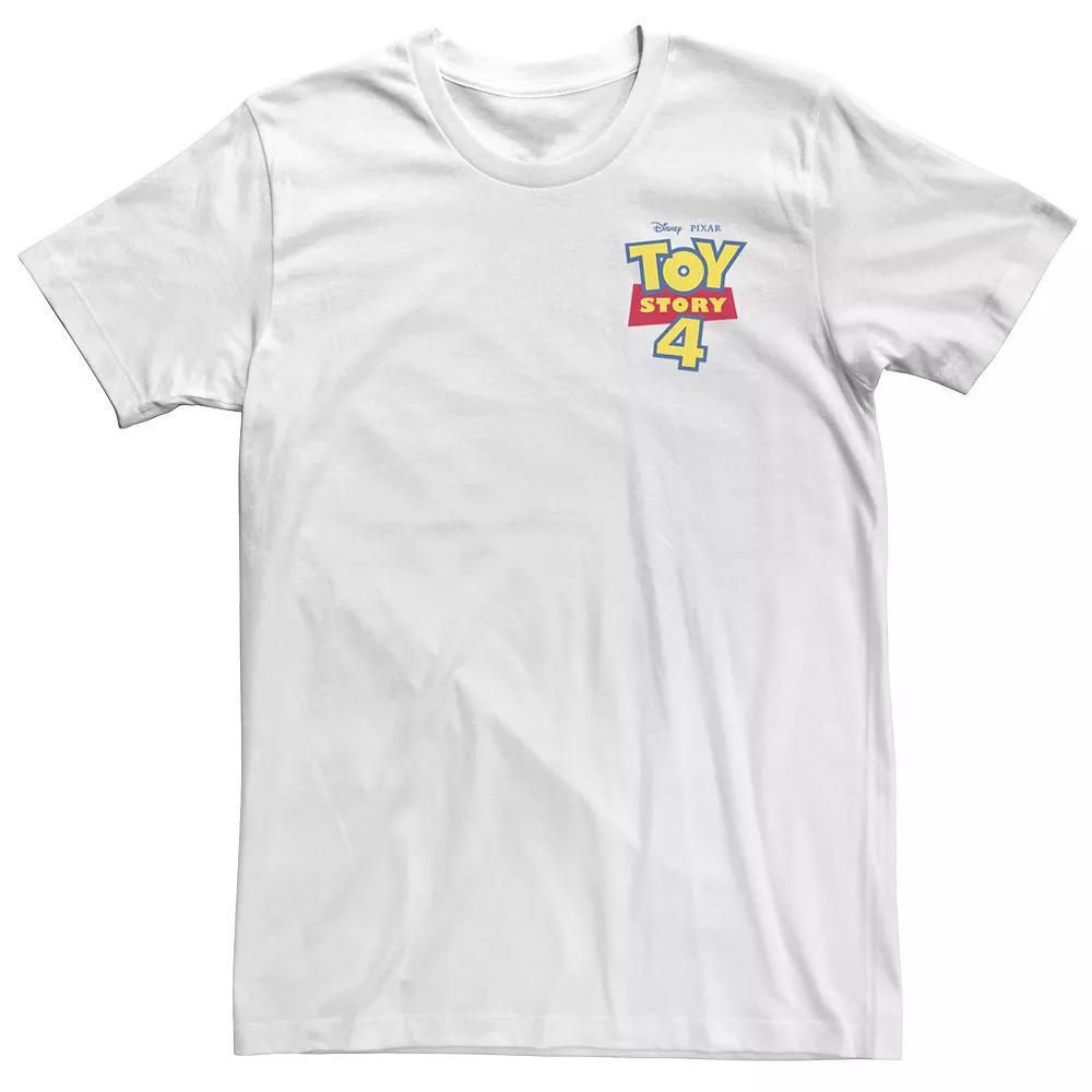 Big & Tall Disney / Pixar Toy Story 4 Movie Logo Left Chest Pocket Tee, Men's, Size: 3XL Tall, White Product Image