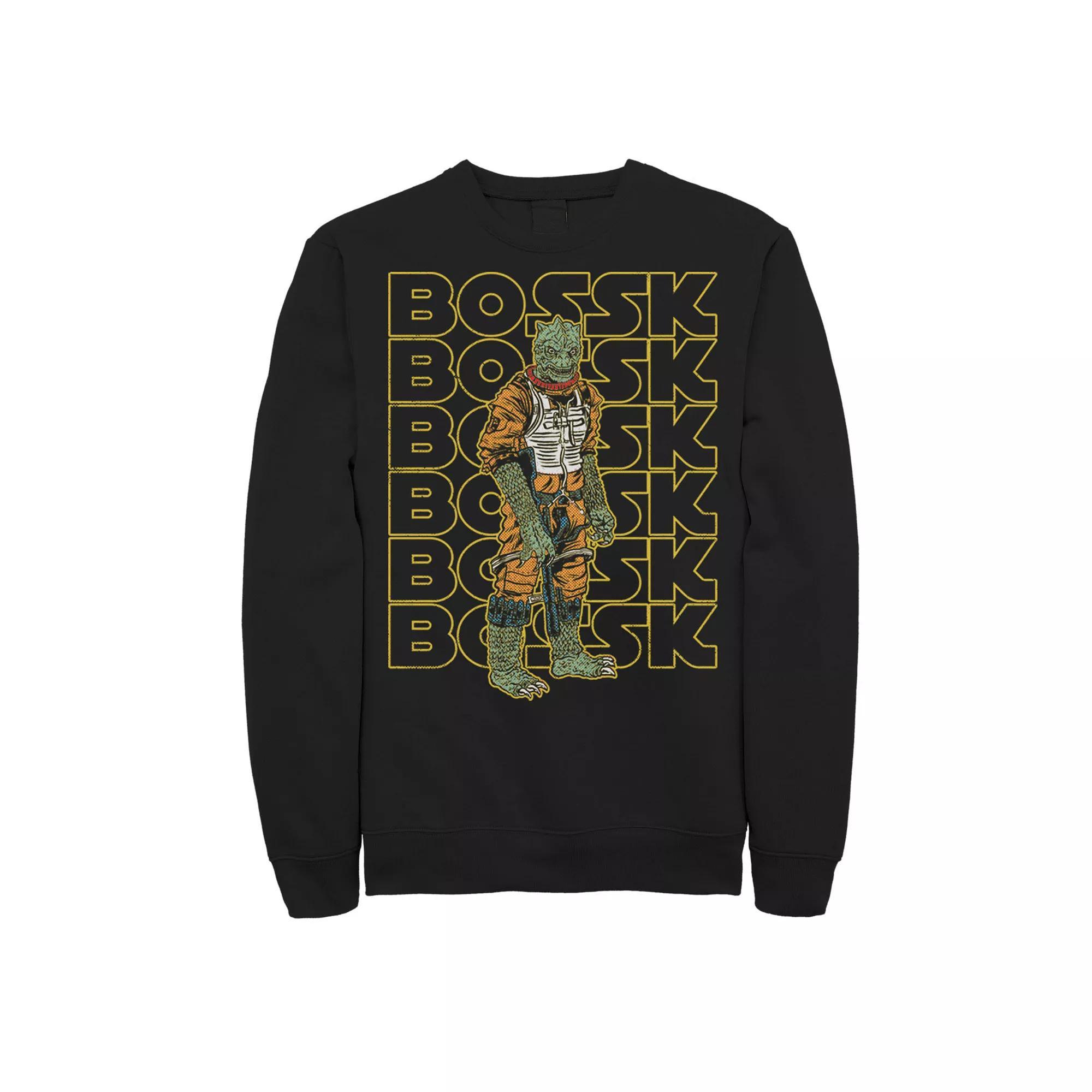 Men's Star wars Bossk Word Stack Portrait Sweatshirt,  Product Image