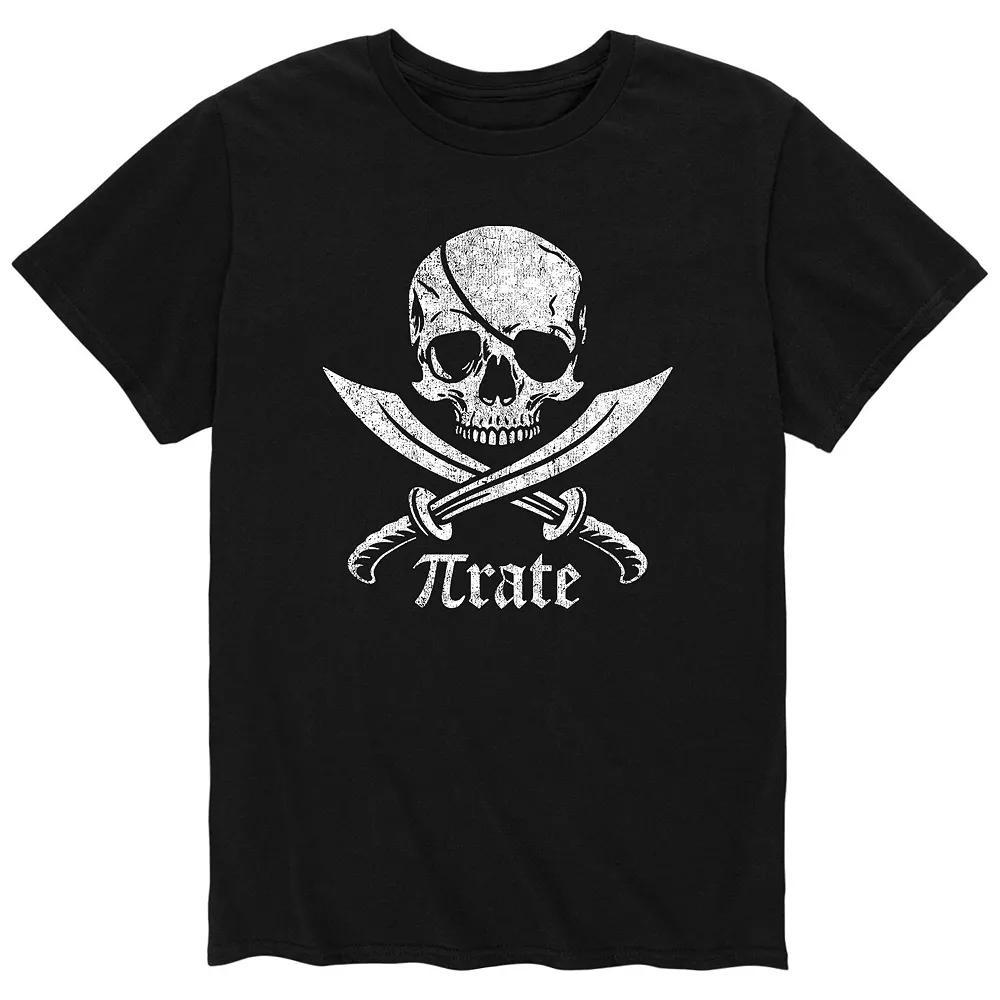 Men's Pirate Skull Tee, Size: Large, Black Product Image